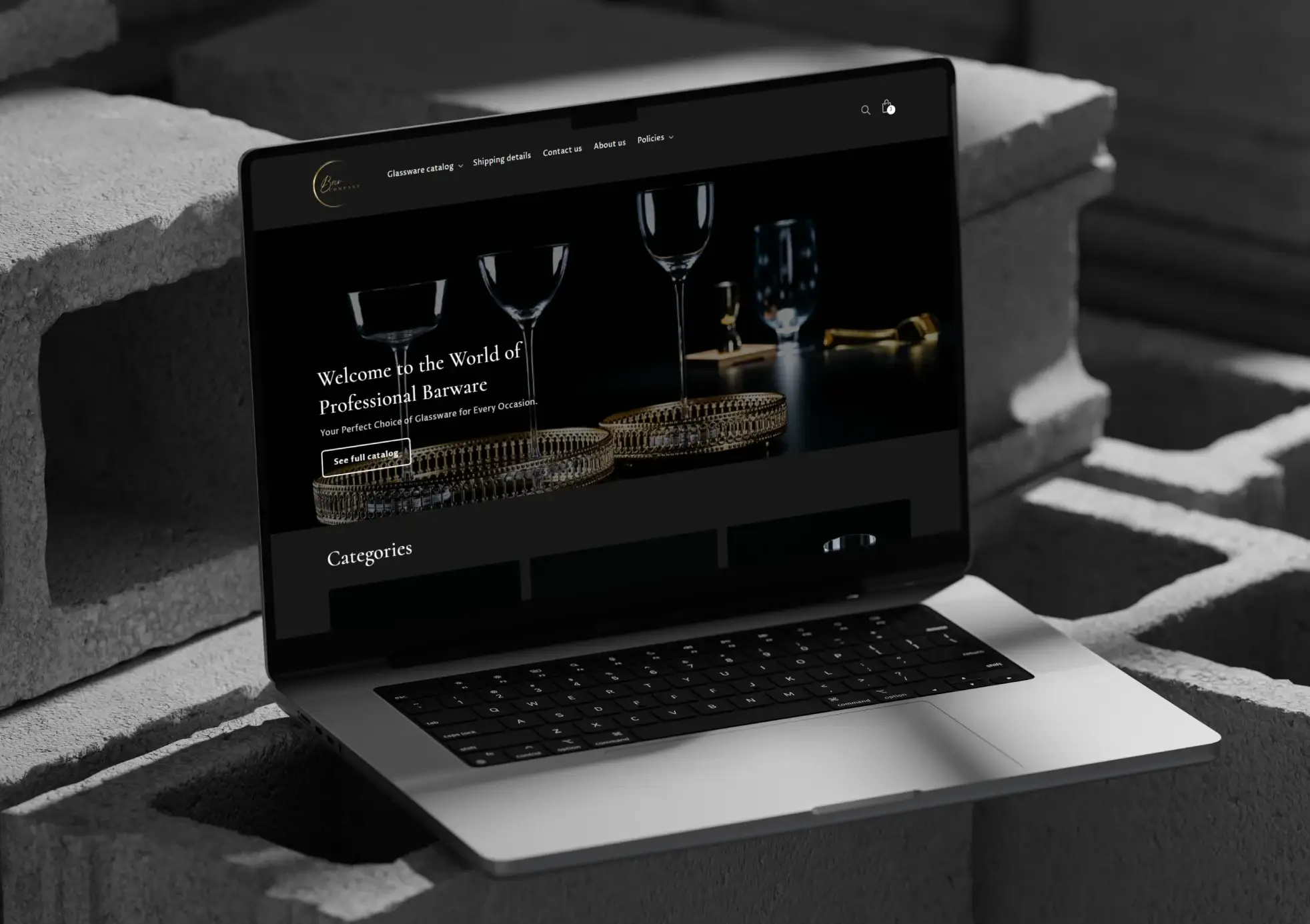 Luxury online store for Barcompany